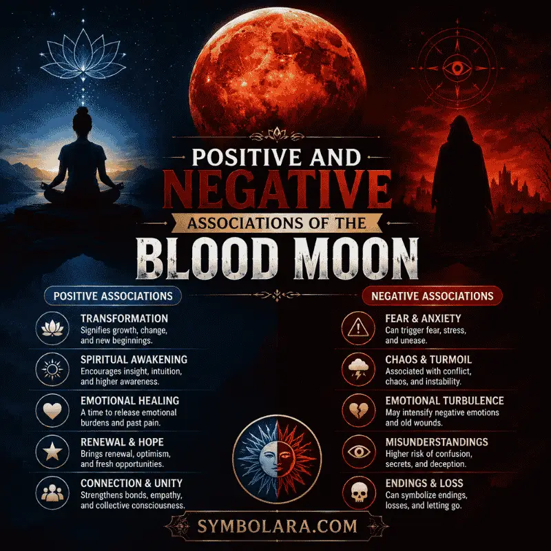 Positive and Negative Associations of the Blood Moon